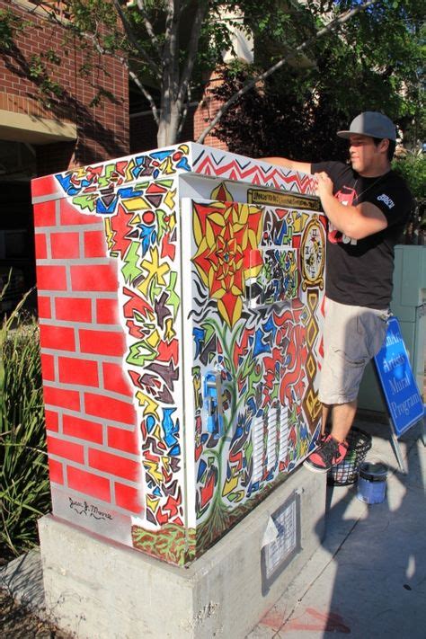 electricity box street|painted electrical boxes.